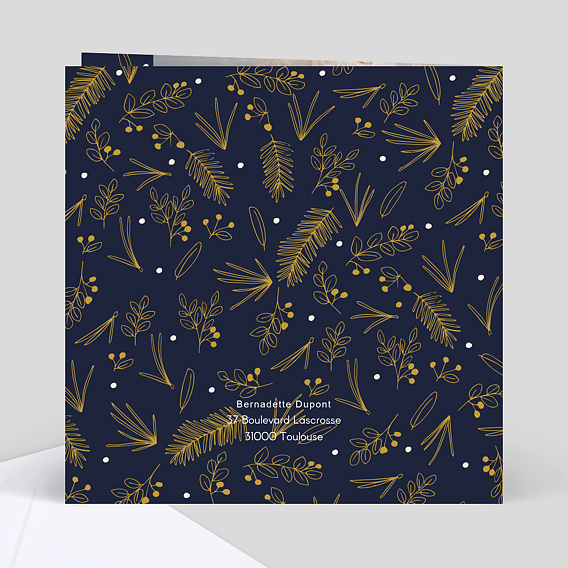 Invitation anniversaire Champêtre élégant Verso