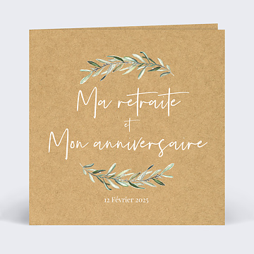 Invitation Anniversaire Adulte Lauriers