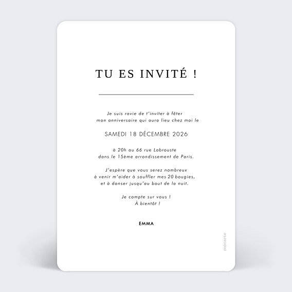 Invitation Anniversaire Adulte Bal Masqué