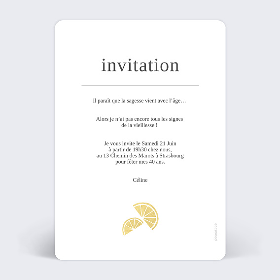 Invitation anniversaire Trinquons Verso