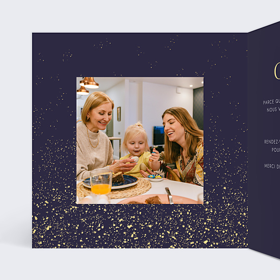 Invitation Anniversaire Adulte Triple pluie de fête