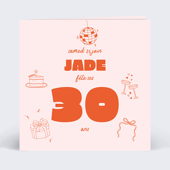 Invitation anniversaire Pêle-mêle de fête