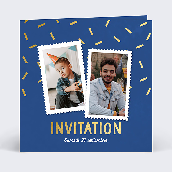 Invitation Anniversaire Adulte Paillettes Plats