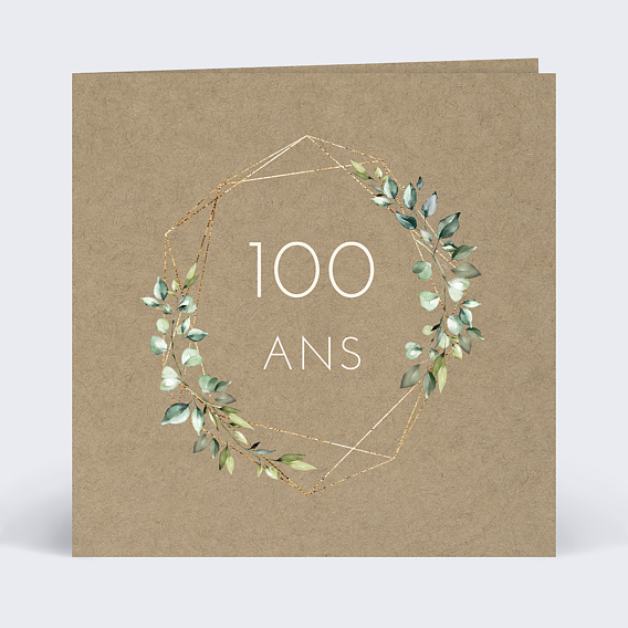 Invitation anniversaire Eucalyptus Elégant