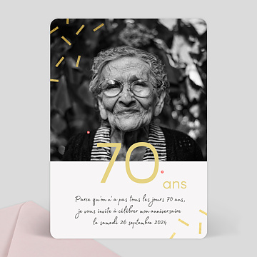 Invitation anniversaire 90 ans Chic