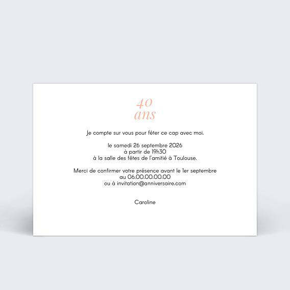 Invitation Anniversaire Adulte Joli Multi