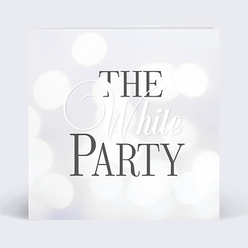 Invitation Anniversaire Virtuelle Soirée Blanche