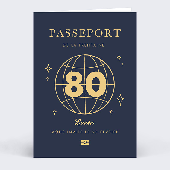 Invitation anniversaire Passeport