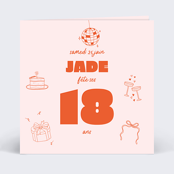 Invitation anniversaire Pêle-mêle de fête