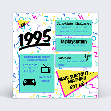Invitation Anniversaire Adulte Années 90