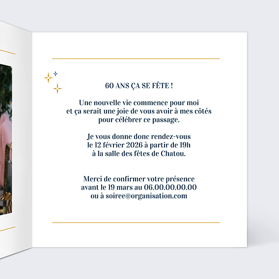 Invitation Anniversaire Adulte 2 en 1