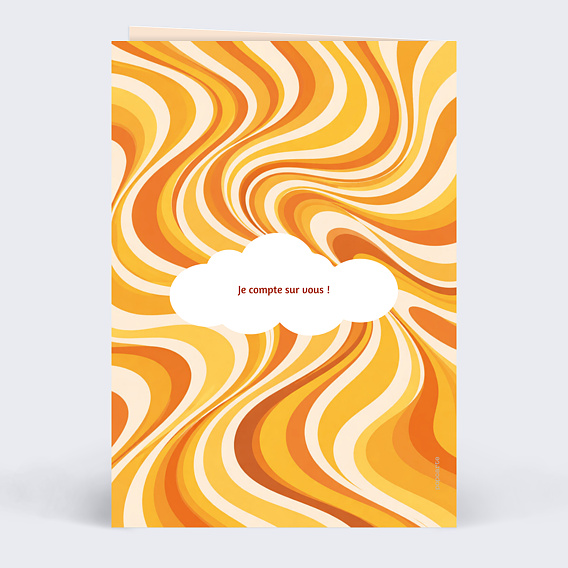 Invitation anniversaire Portrait en hippie Verso