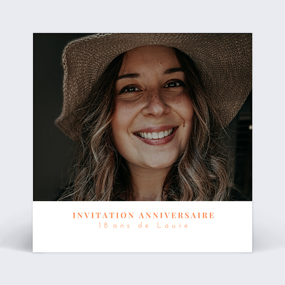 Invitation Anniversaire Adulte Simplicité