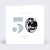 Invitation Anniversaire Adulte Photo Souvenir Argenté 50