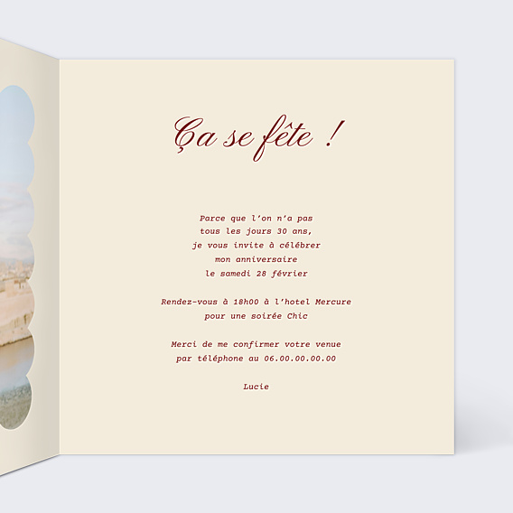 Invitation Anniversaire Adulte Lettre