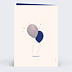 Invitation anniversaire Ballon Glitter Homme Verso