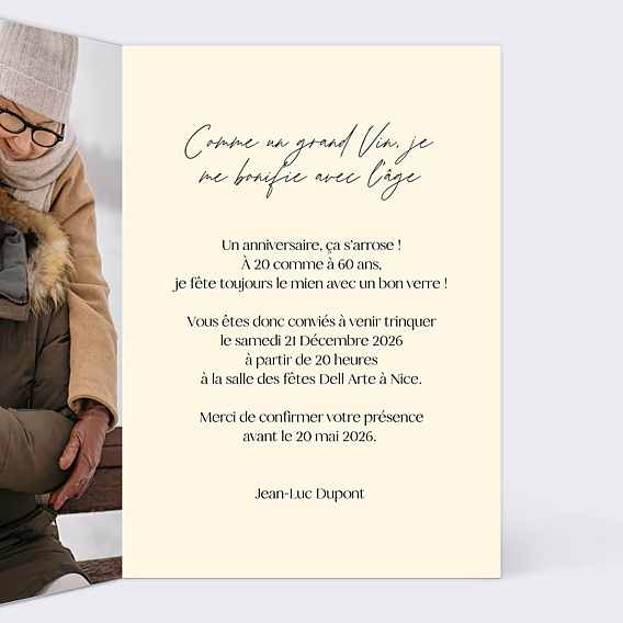 Invitation Anniversaire Adulte Dégustation