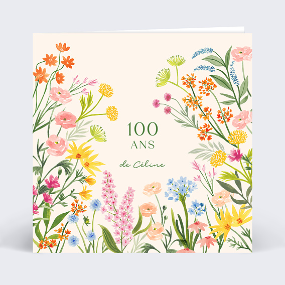 Invitation anniversaire Jardin