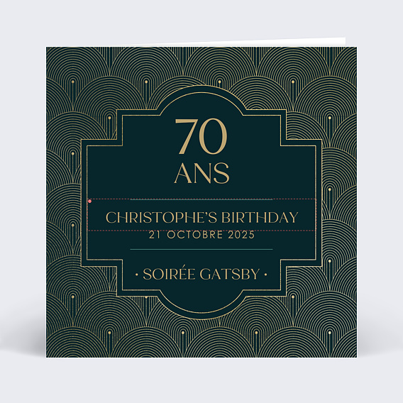 Invitation anniversaire Gatsby