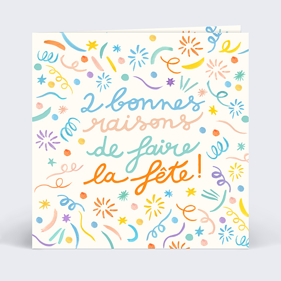 Invitation anniversaire Duo