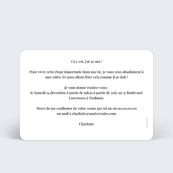 Invitation Anniversaire Adulte Tirets