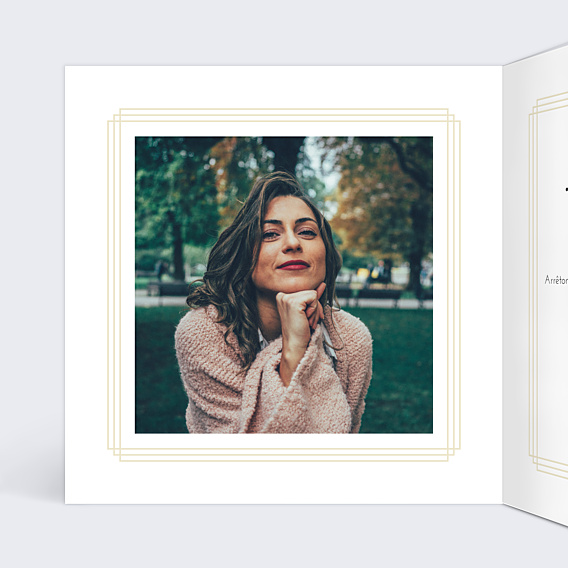 Invitation Anniversaire Adulte Dorure Cadre Multiphoto