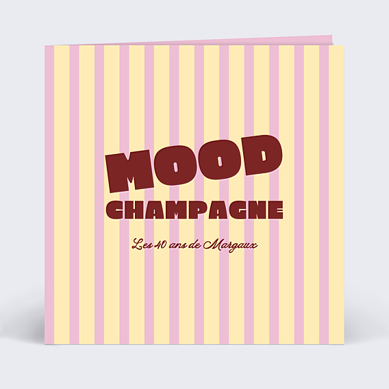 Invitation Anniversaire Adulte Funny stripes