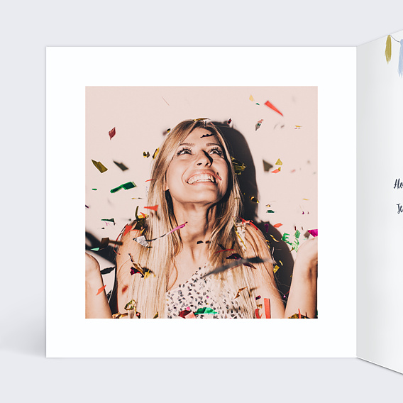 Invitation anniversaire Gâteau d'Anniversaire Intérieur Gauche