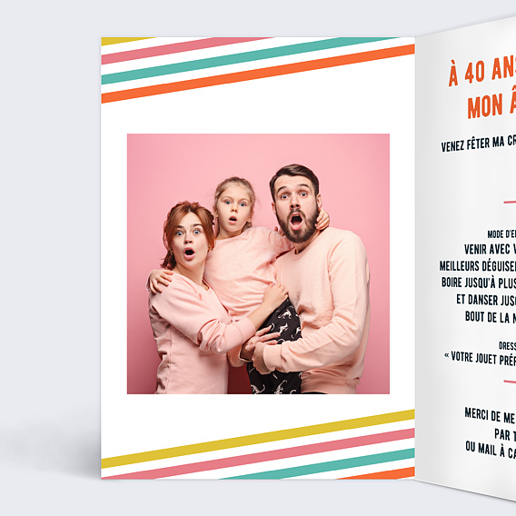 Invitation anniversaire Marque de Fabrique Intérieur Gauche