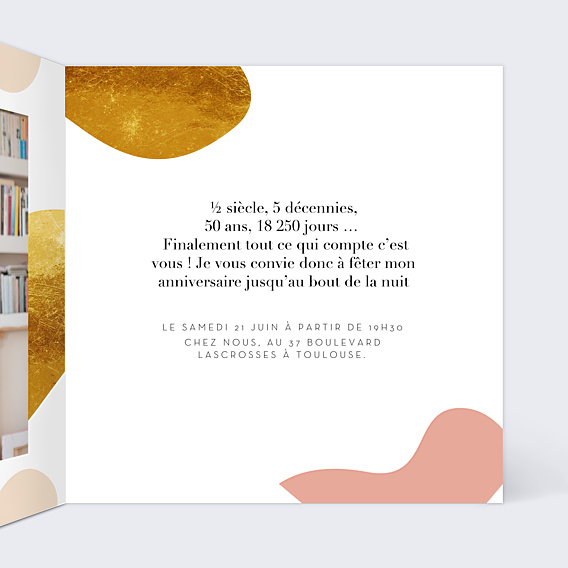 Invitation Anniversaire Adulte Couleurs d'Été
