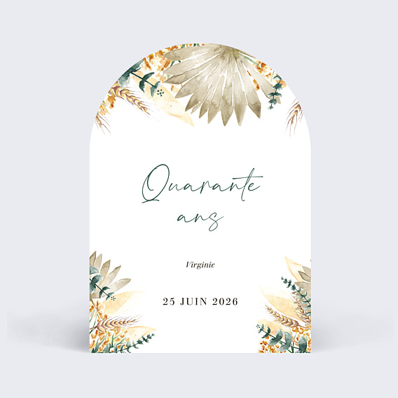 Invitation Anniversaire Adulte Bohemia