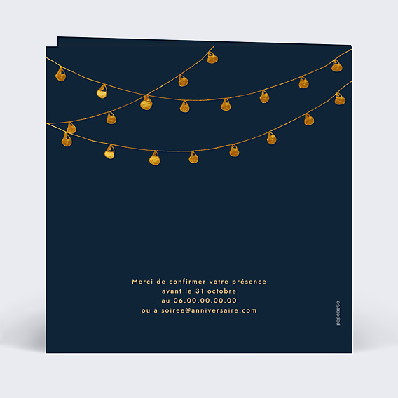 Invitation Anniversaire Adulte Guinguette simple