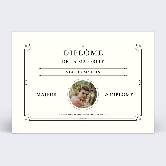 Invitation Anniversaire Adulte Le diplôme