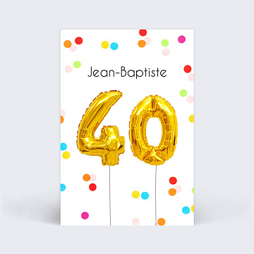 Invitation Anniversaire Virtuelle Party 40