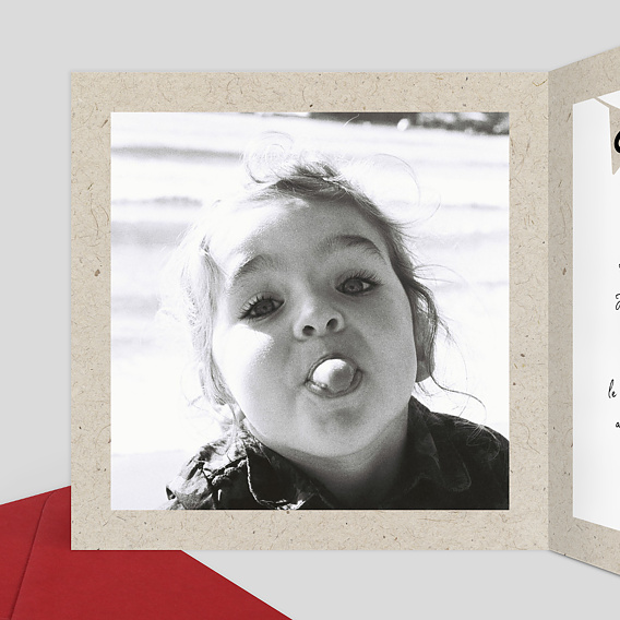 Invitation anniversaire Printemps Intérieur Gauche