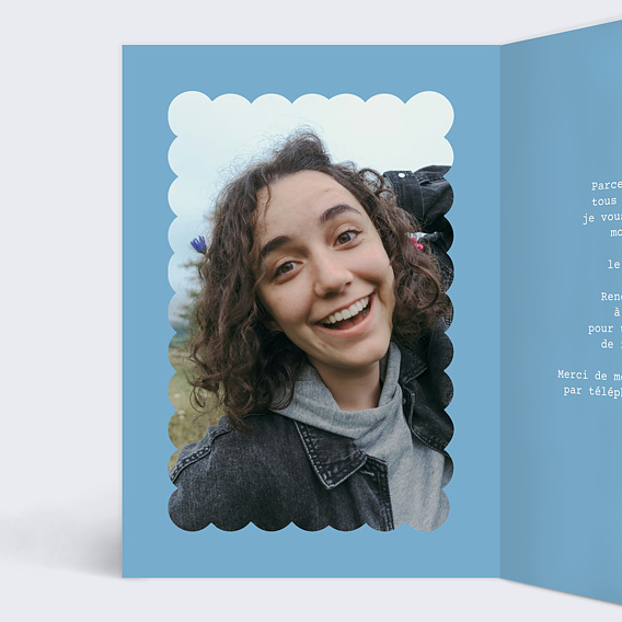 Invitation anniversaire Fête printanière Intérieur Gauche