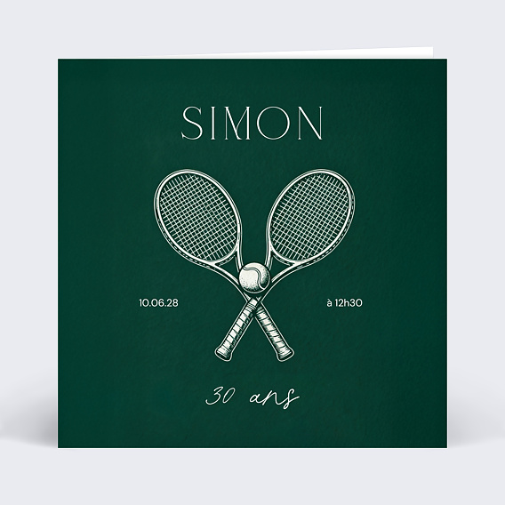 Invitation anniversaire Tennis club