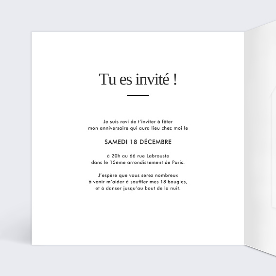 Invitation anniversaire Multiphoto Graines à planter Intérieur Gauche