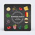 Invitation anniversaire Burger Party