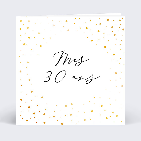 Invitation anniversaire Dorure Anniversaire