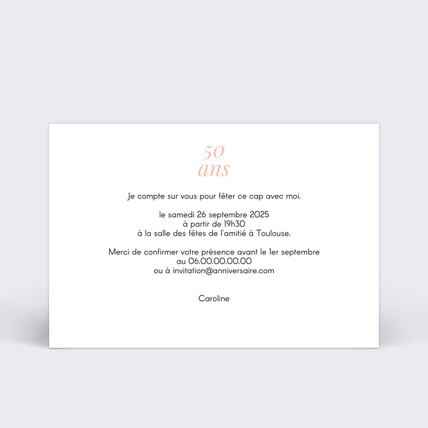 Invitation Anniversaire Joli Multi Verso
