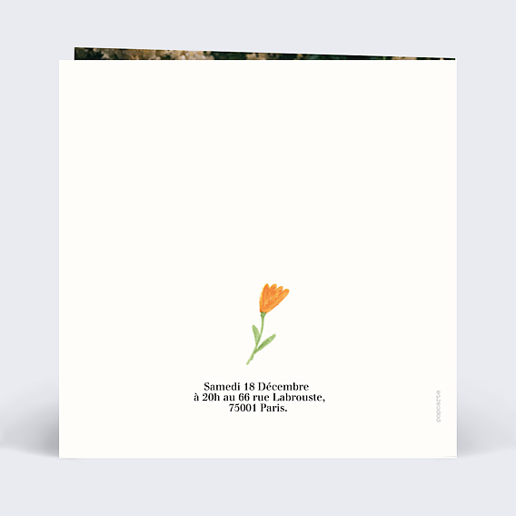 Invitation Anniversaire Adulte Motif Floral