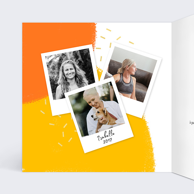 Invitation Anniversaire Adulte Couleurs Intérieur Gauche