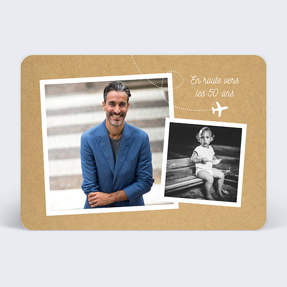 Invitation anniversaire Voyage