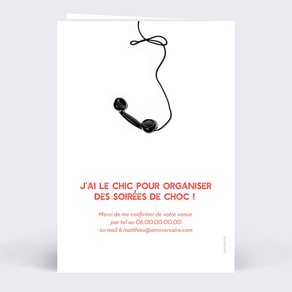 Invitation Anniversaire Adulte Haut Chic Bac Choc