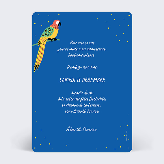 Invitation Anniversaire Adulte Carnaval