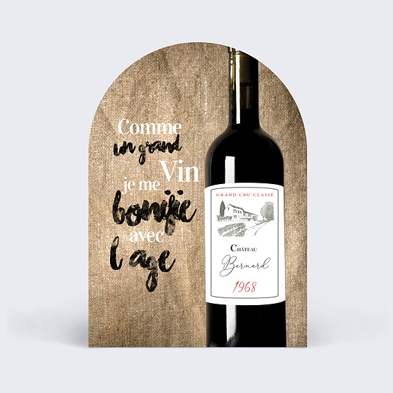 Invitation anniversaire Millésimé