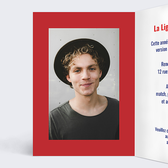 Invitation Anniversaire Adulte Portrait en footballeur