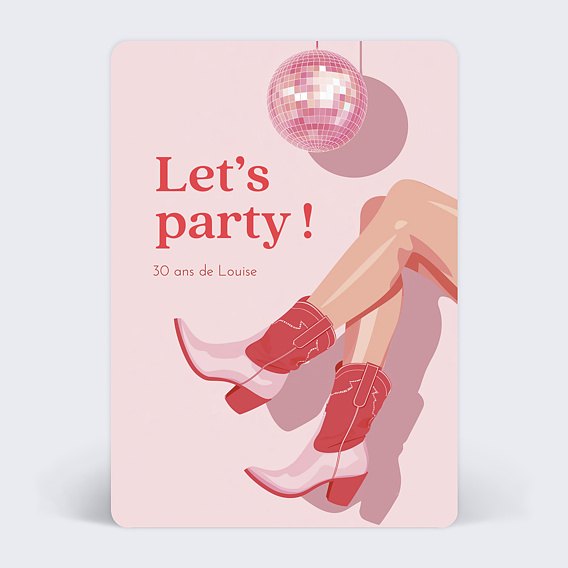 Invitation anniversaire Cowgirl show