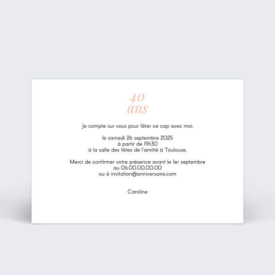 Invitation anniversaire Joli Multi Verso